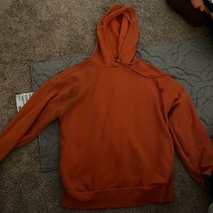 orange hoodie